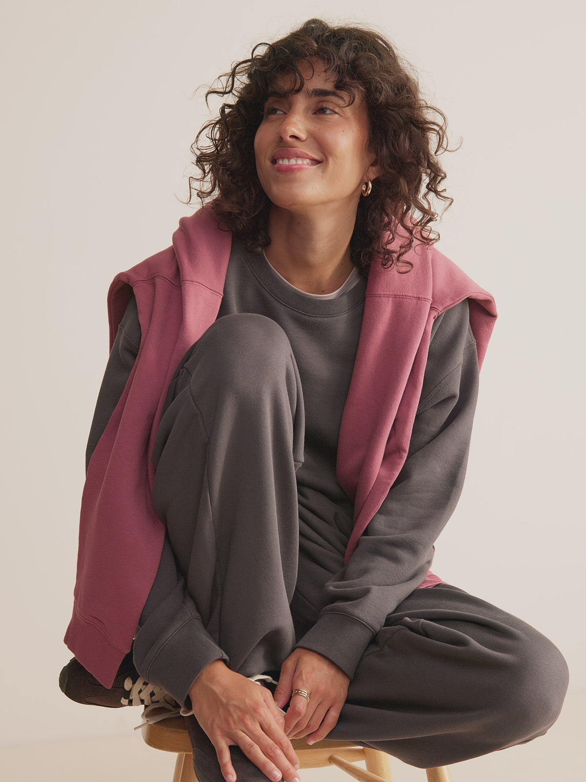 Harley Cotton Modal Oversized Sweatpants Espresso Brown