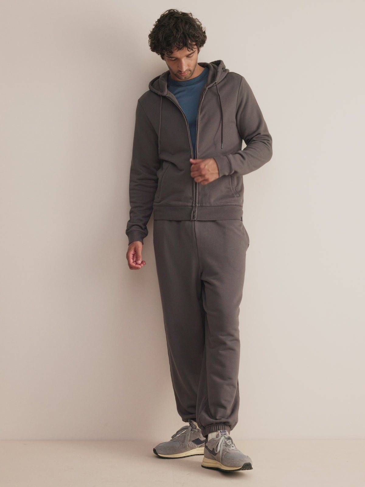 Harley Cotton Modal Zip Up Hoodie Espresso Brown