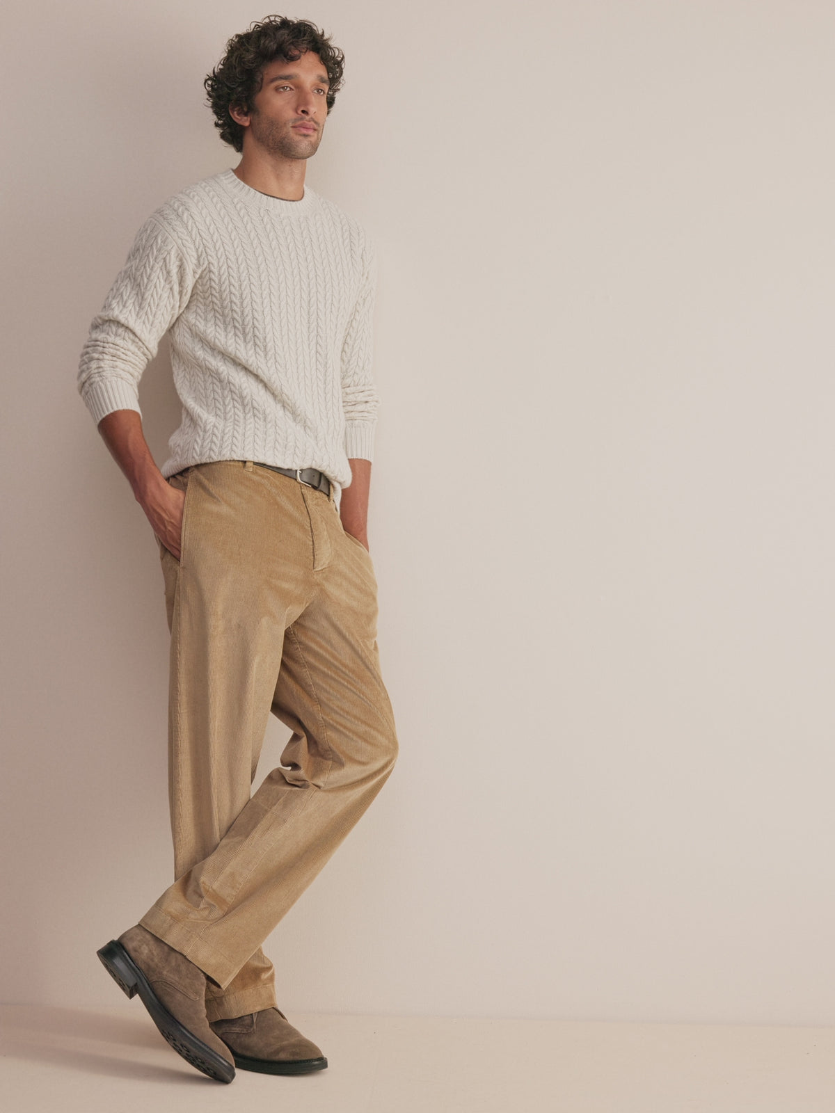 Claude Organic Cotton Corduroy Trousers Camel