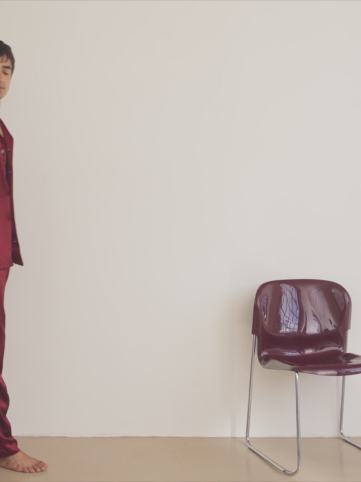Bailey Silk Pajamas Cabernet Red