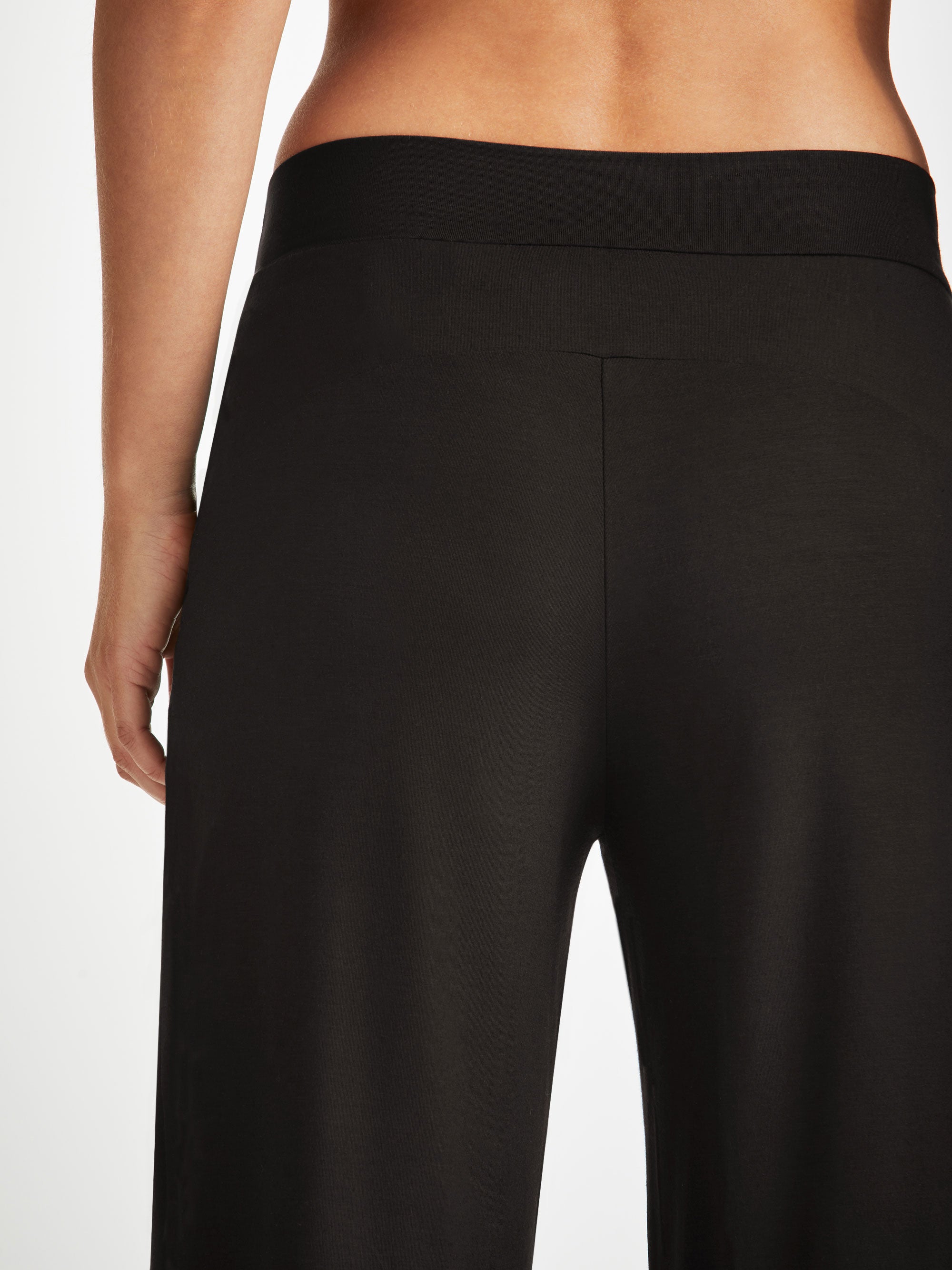Basel Micro Modal Stretch Black Women's Lounge Trousers