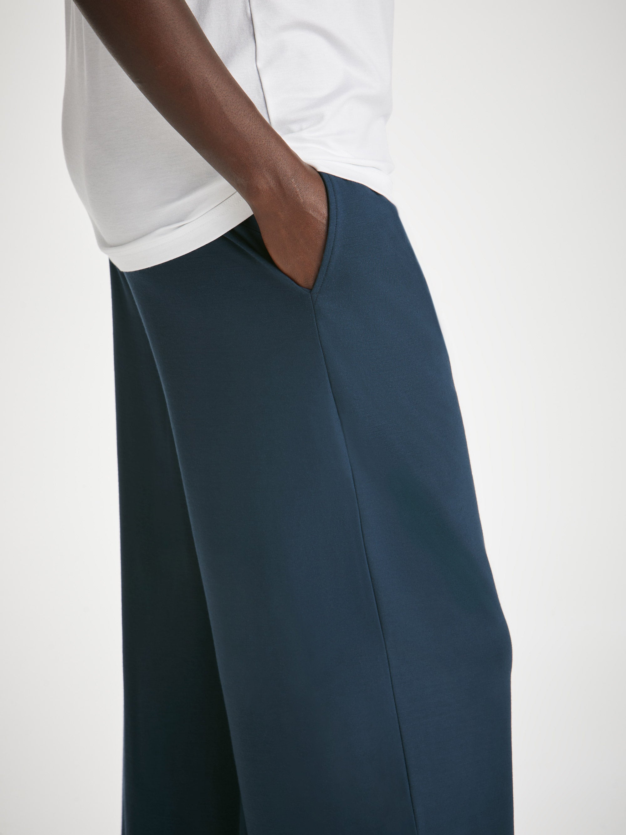 Women's Lounge Trousers Basel Micro Modal Stretch Navy