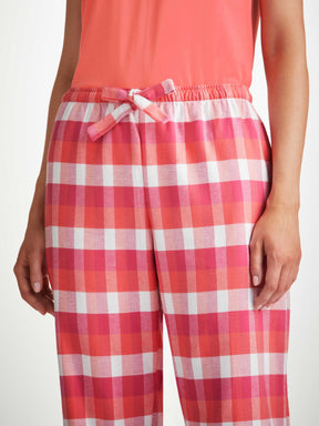 Women's Lounge Trousers Kelburn 39 Brushed Cotton Pink
