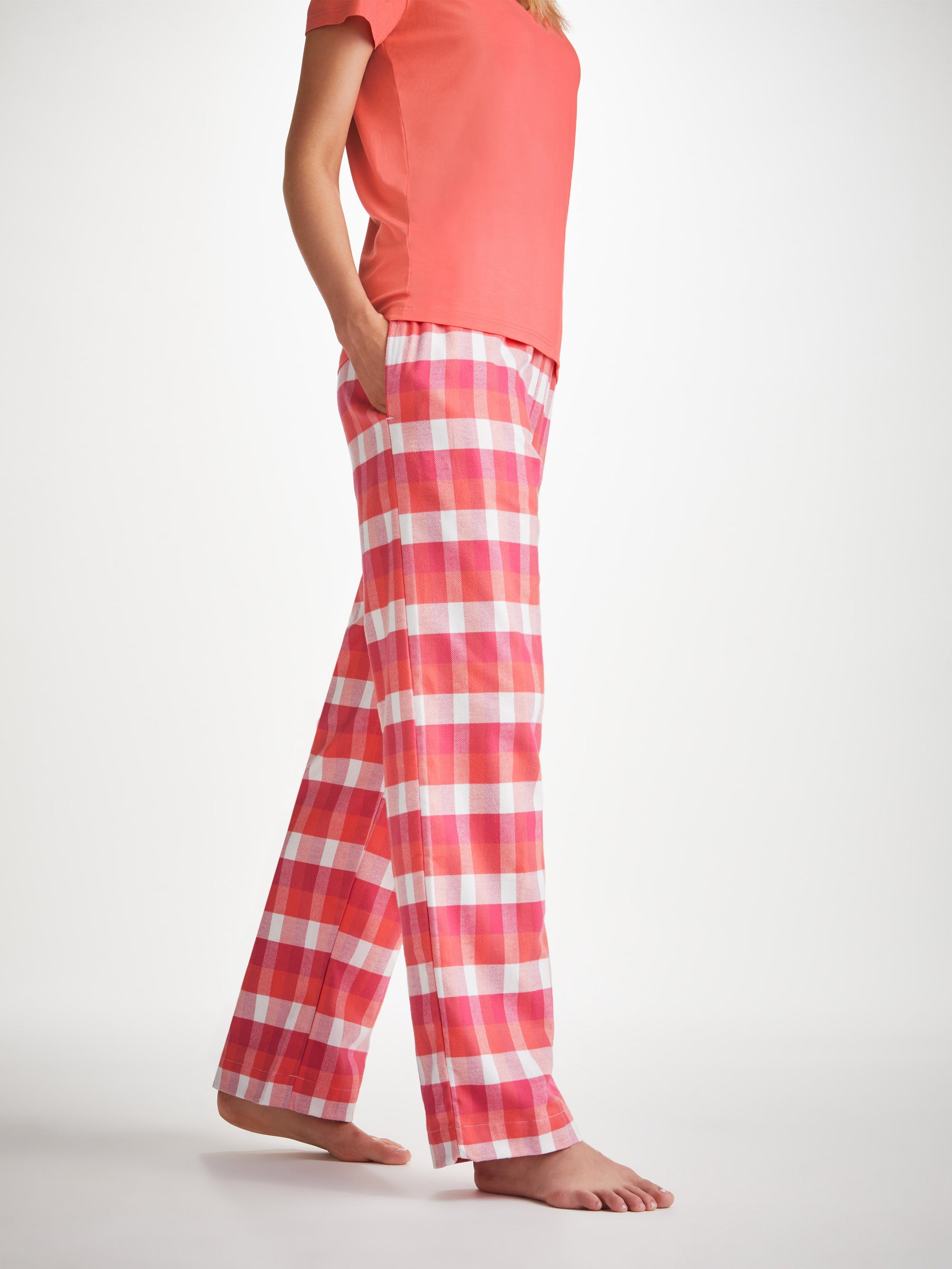 Women's Lounge Trousers Kelburn 39 Brushed Cotton Pink