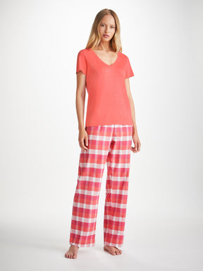 Women's Lounge Trousers Kelburn 39 Brushed Cotton Pink