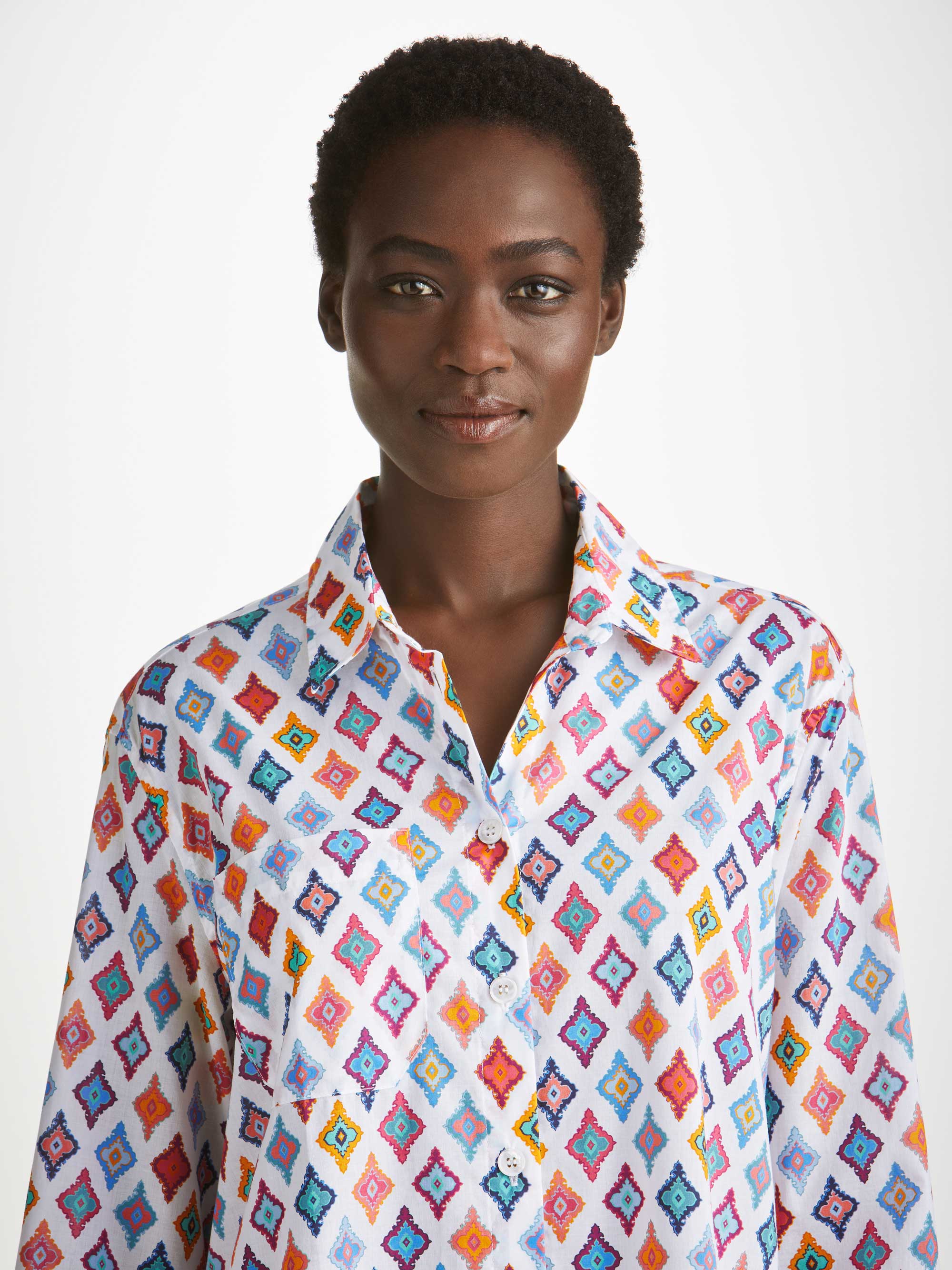 Women's Nightshirt Ledbury 66 Cotton Batiste Multi