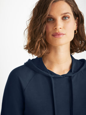 Women's Pullover Hoodie Basel Micro Modal Stretch Navy