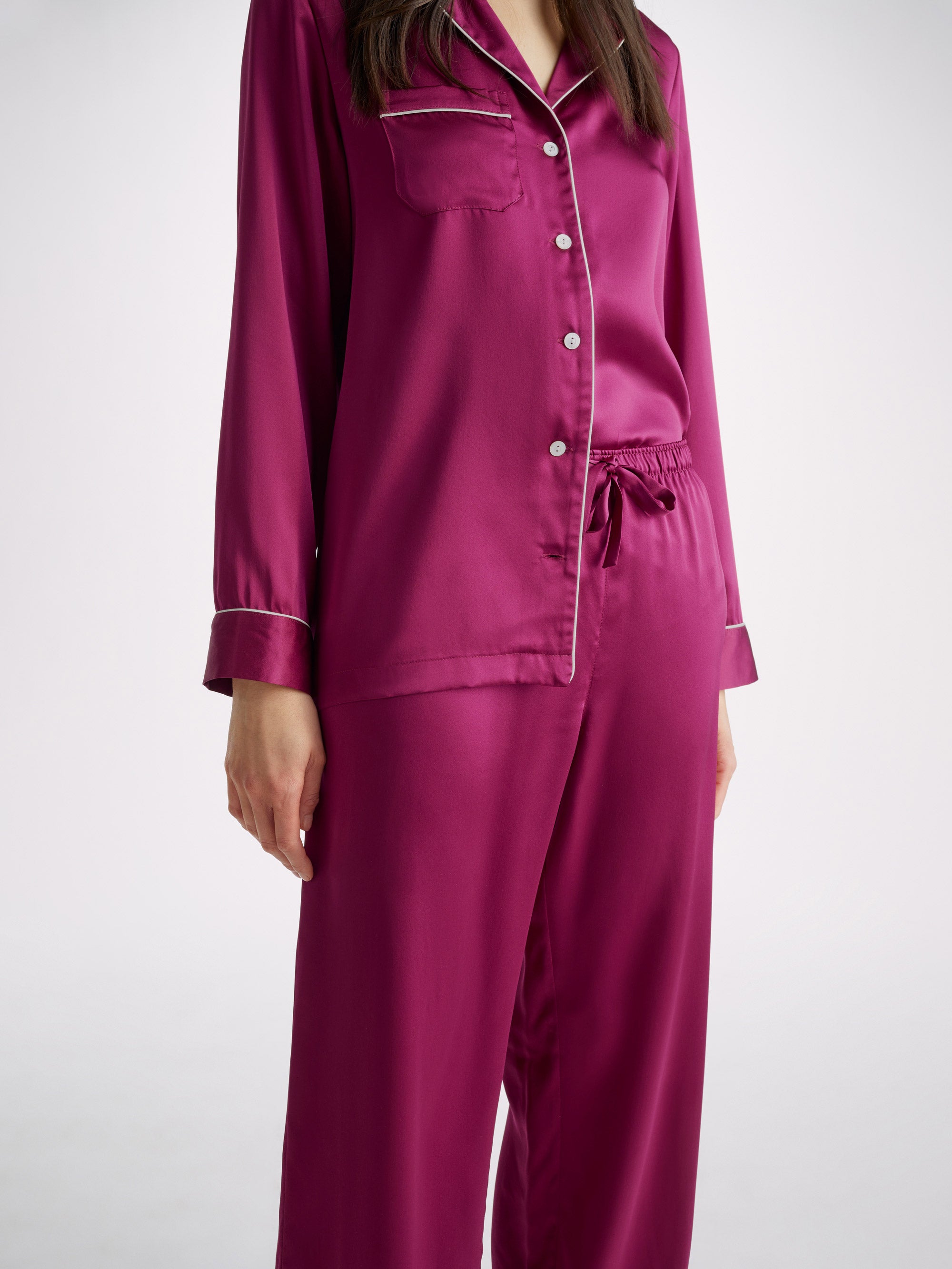 Women's Pyjamas Bailey Silk Satin Berry