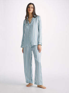 Women's Pyjamas Brindisi 90 Silk Satin Blue