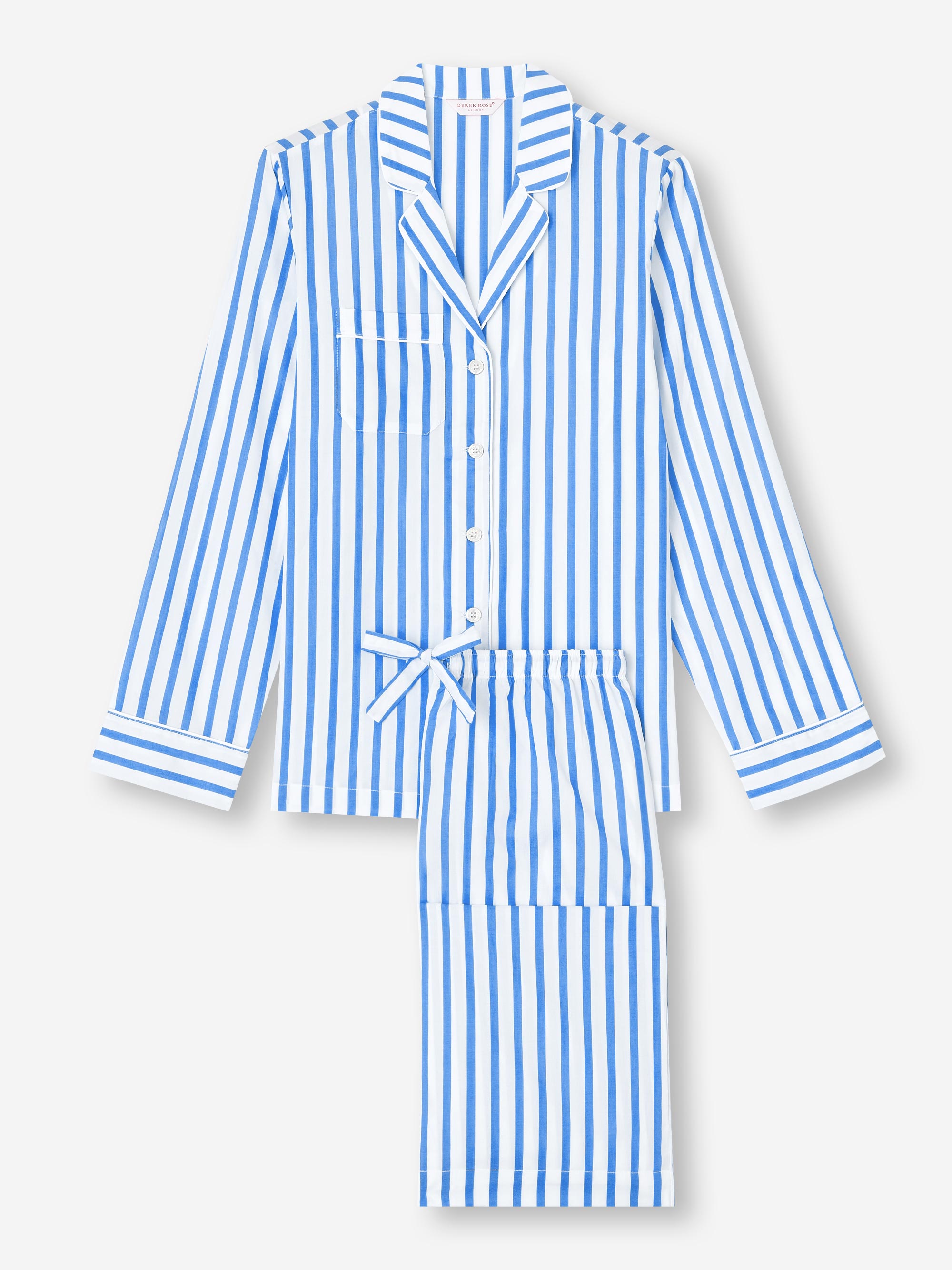 Women s Pyjamas Capri 23 Cotton Batiste Blue