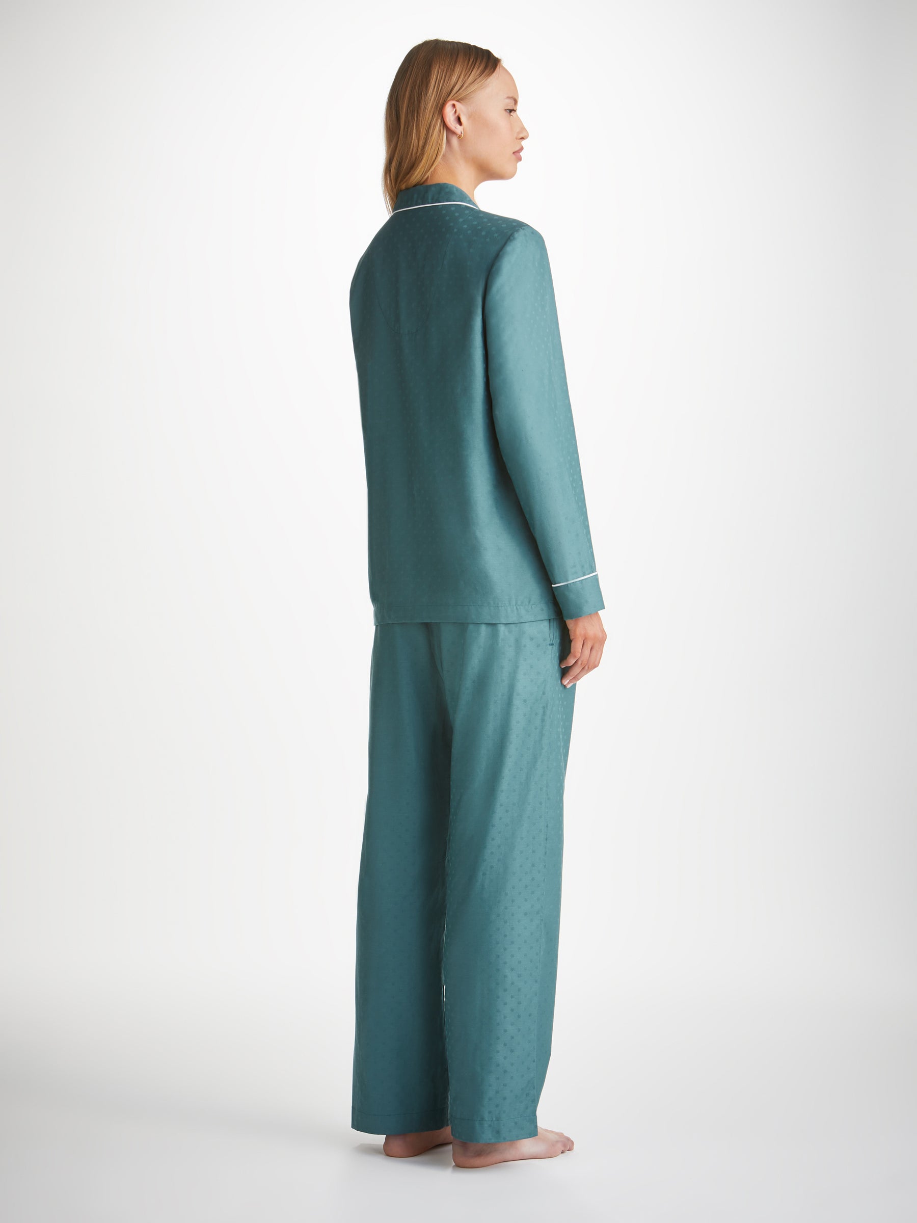 Women's Pyjamas Kate 9 Cotton Jacquard Teal