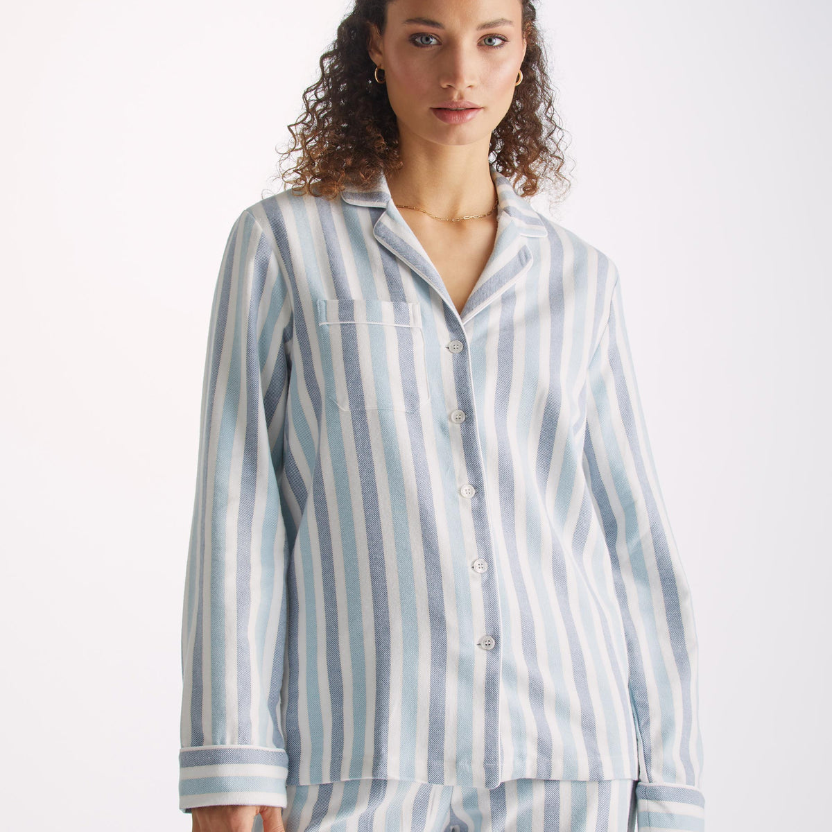 Women s Pyjamas Kelburn 35 Brushed Cotton Blue