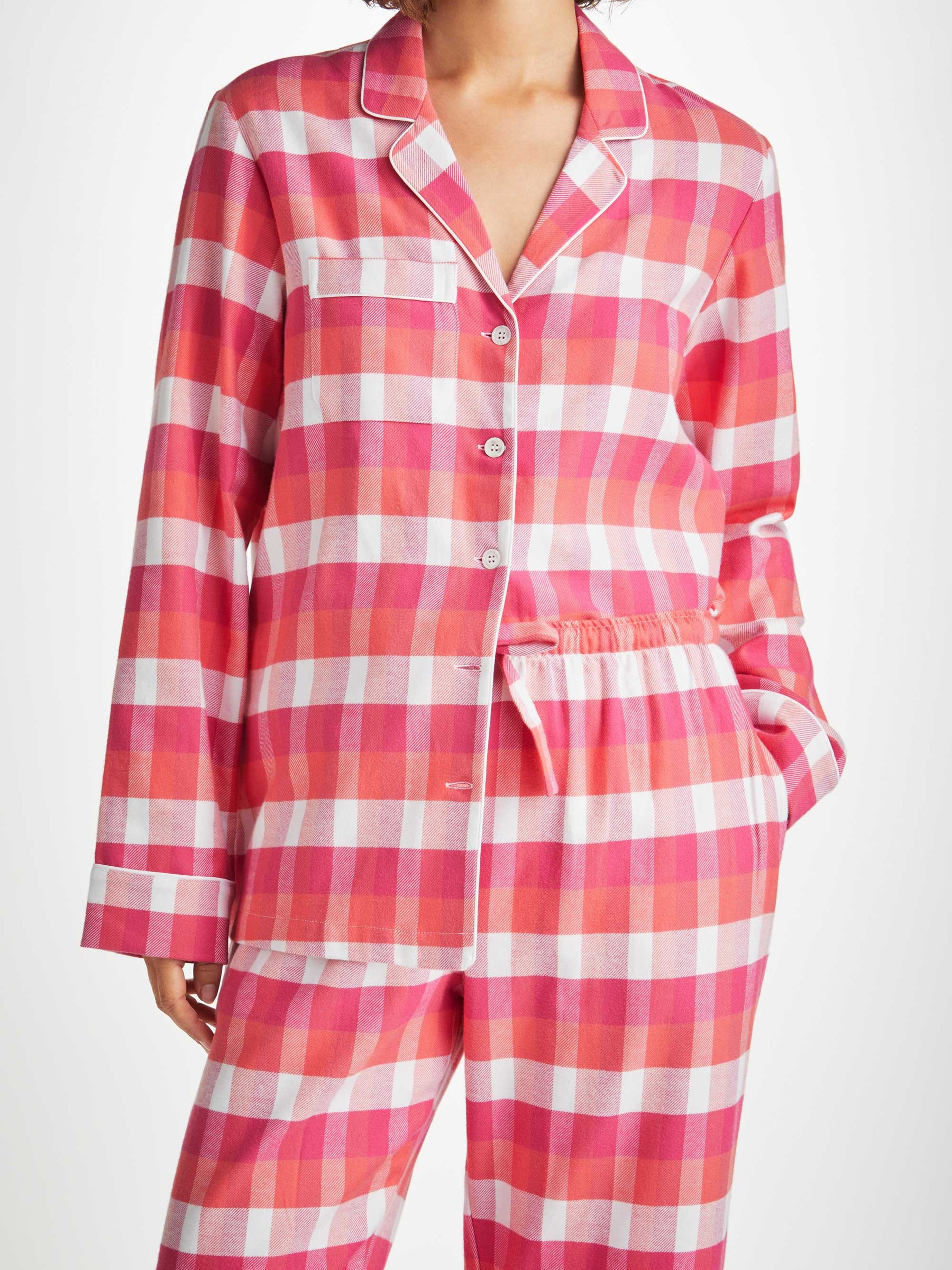 Women's Pyjamas Kelburn 39 Brushed Cotton Pink
