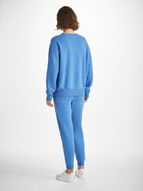 Women's Relaxed Sweater Daphne Cashmere Cornflower