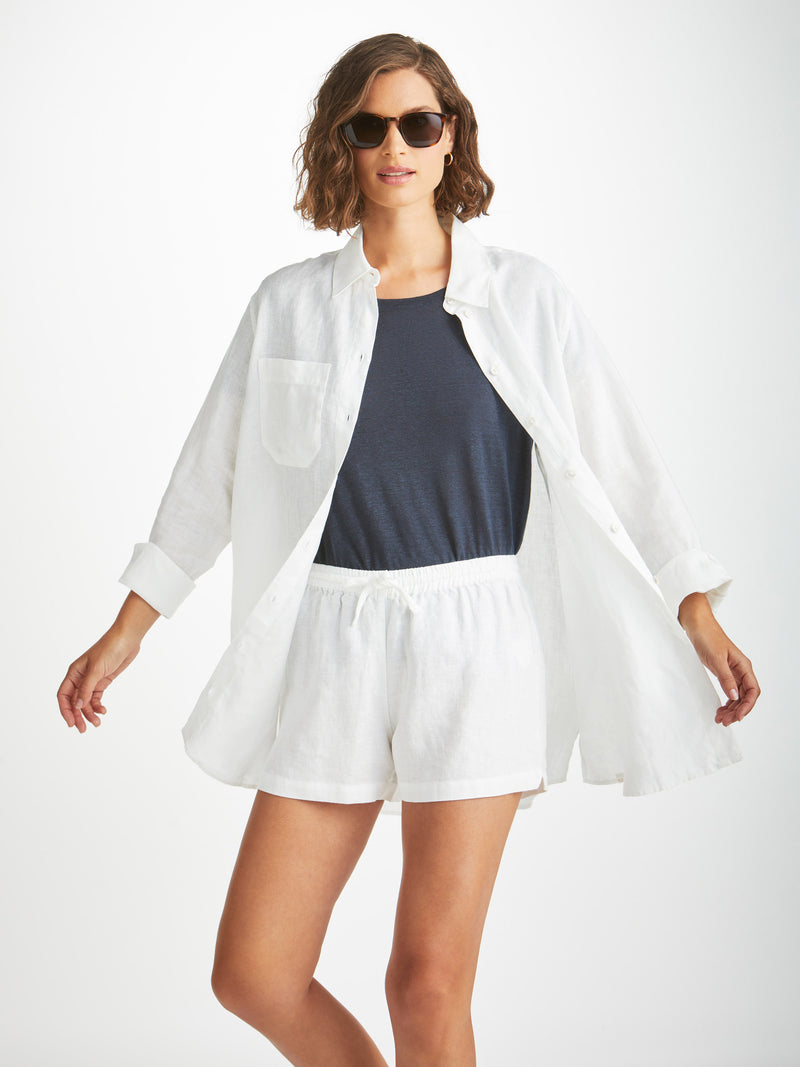 Summer Outfit Ideas 2025 – Must Read Before You Buy 2 womens shorts vienna linen white creative