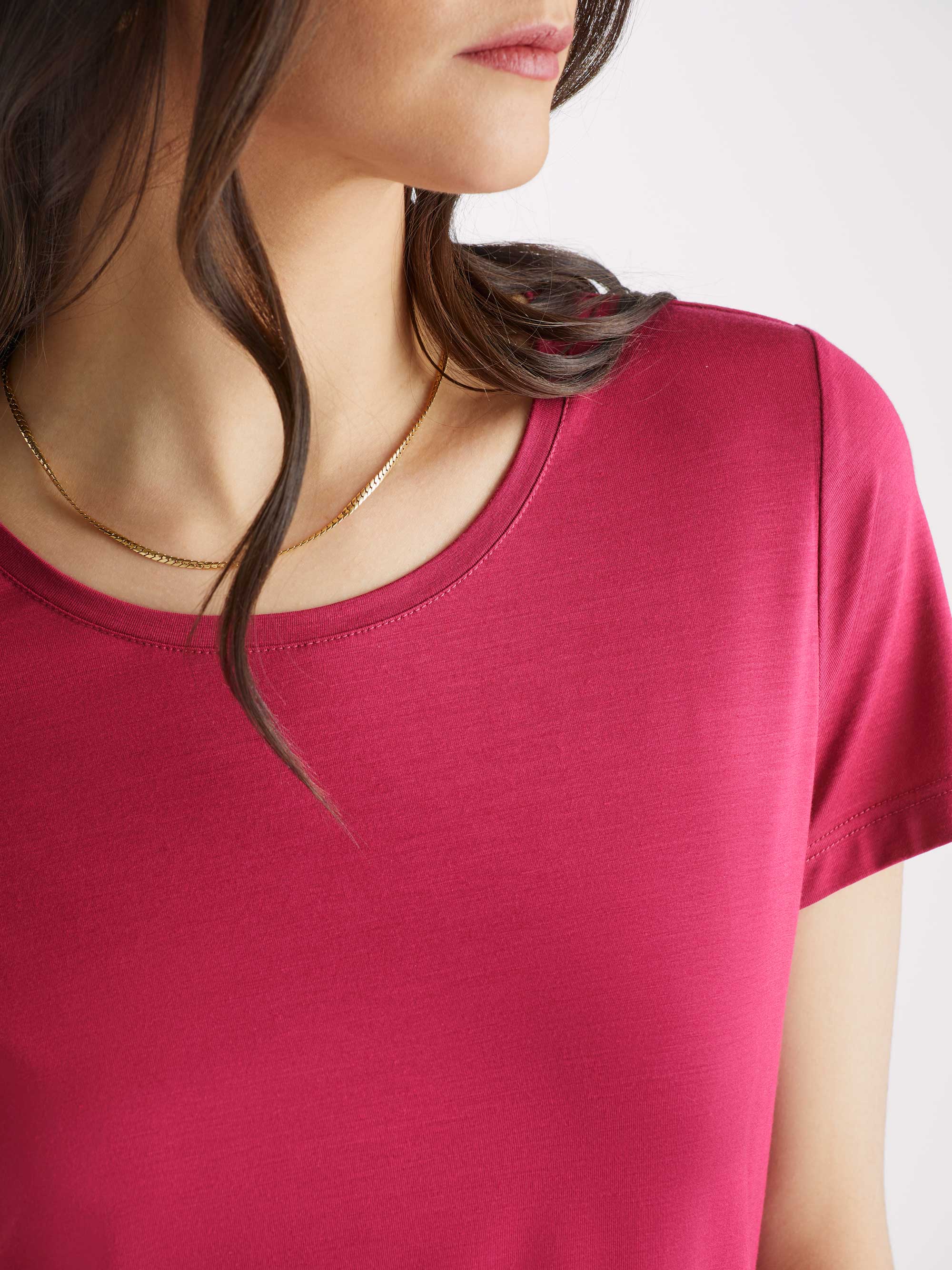 Women's T-Shirt Lara Micro Modal Stretch Berry