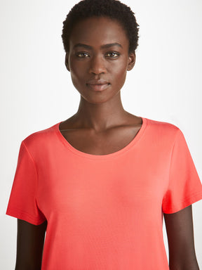 Women's T-Shirt Lara Micro Modal Stretch Coral