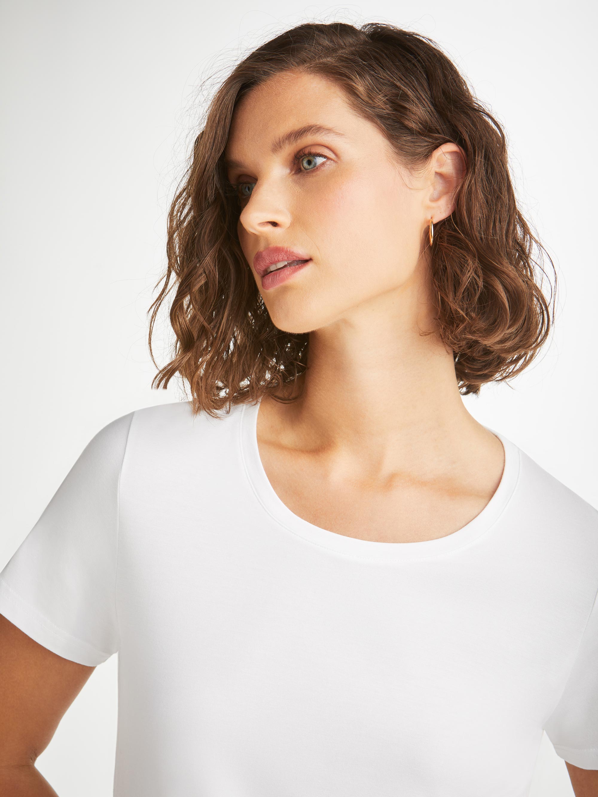 Women's T-Shirt Lara Micro Modal Stretch White