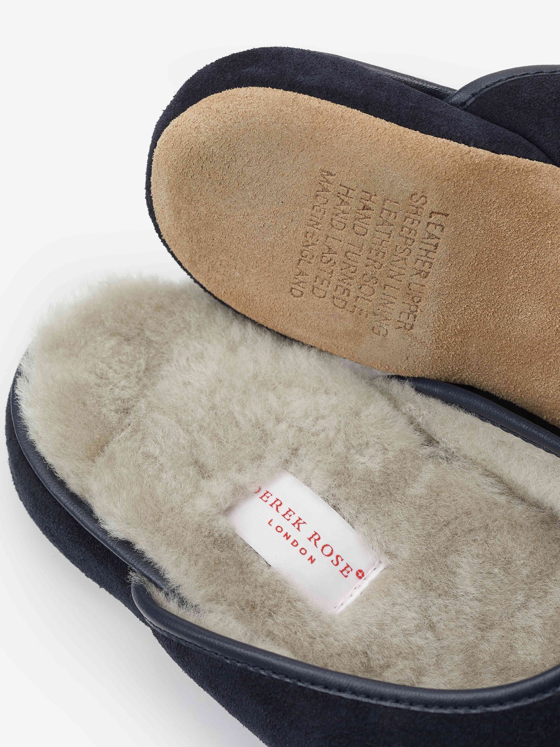 Mens Douglas Sheepskin Navy | Derek Rose | Derek Rose