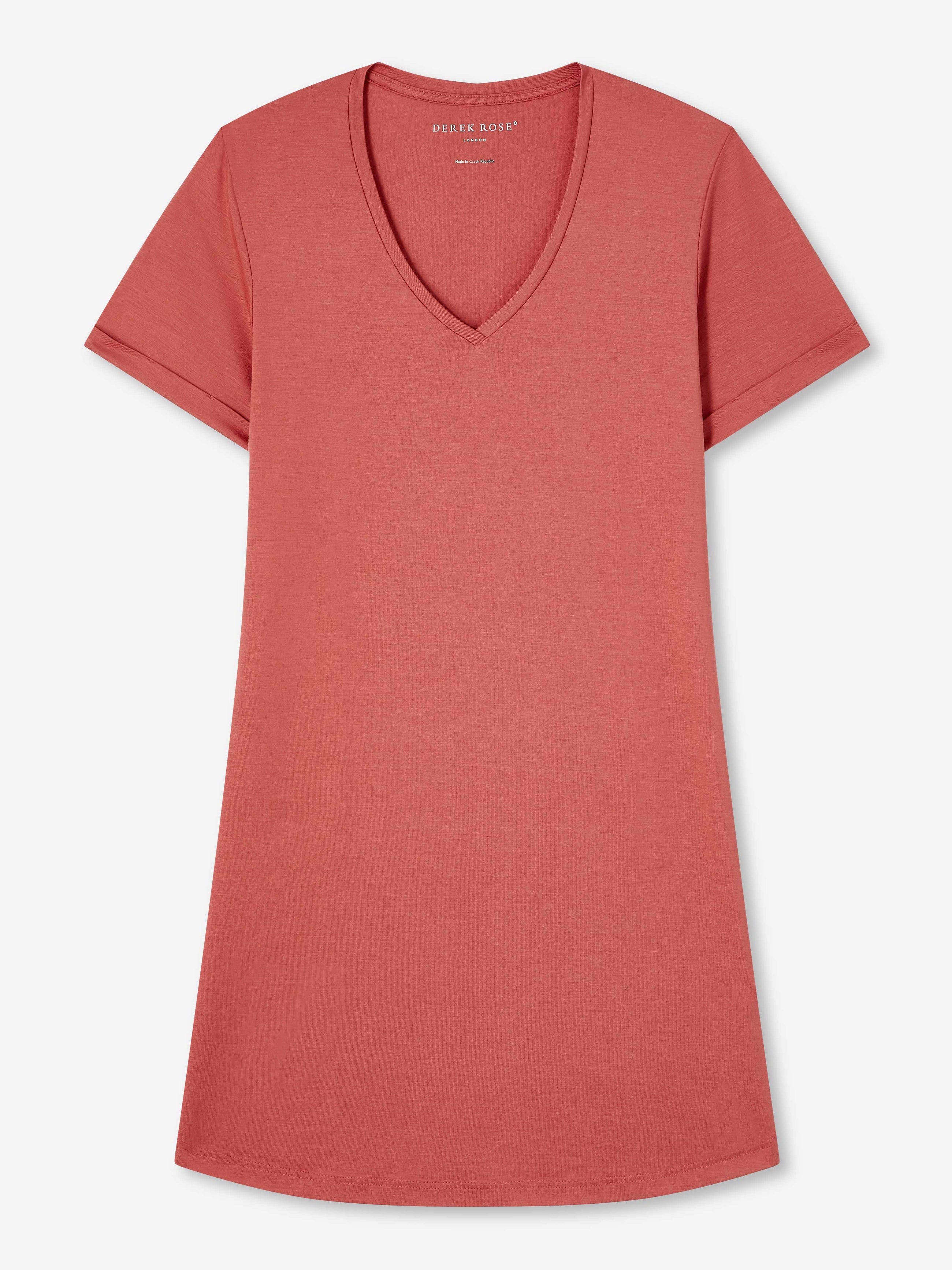 Women's V-Neck Sleep T-Shirt Lara Micro Modal Stretch Soft Cedar