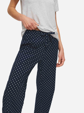 Women's Lounge Trousers Plaza 60 Cotton Batiste Navy