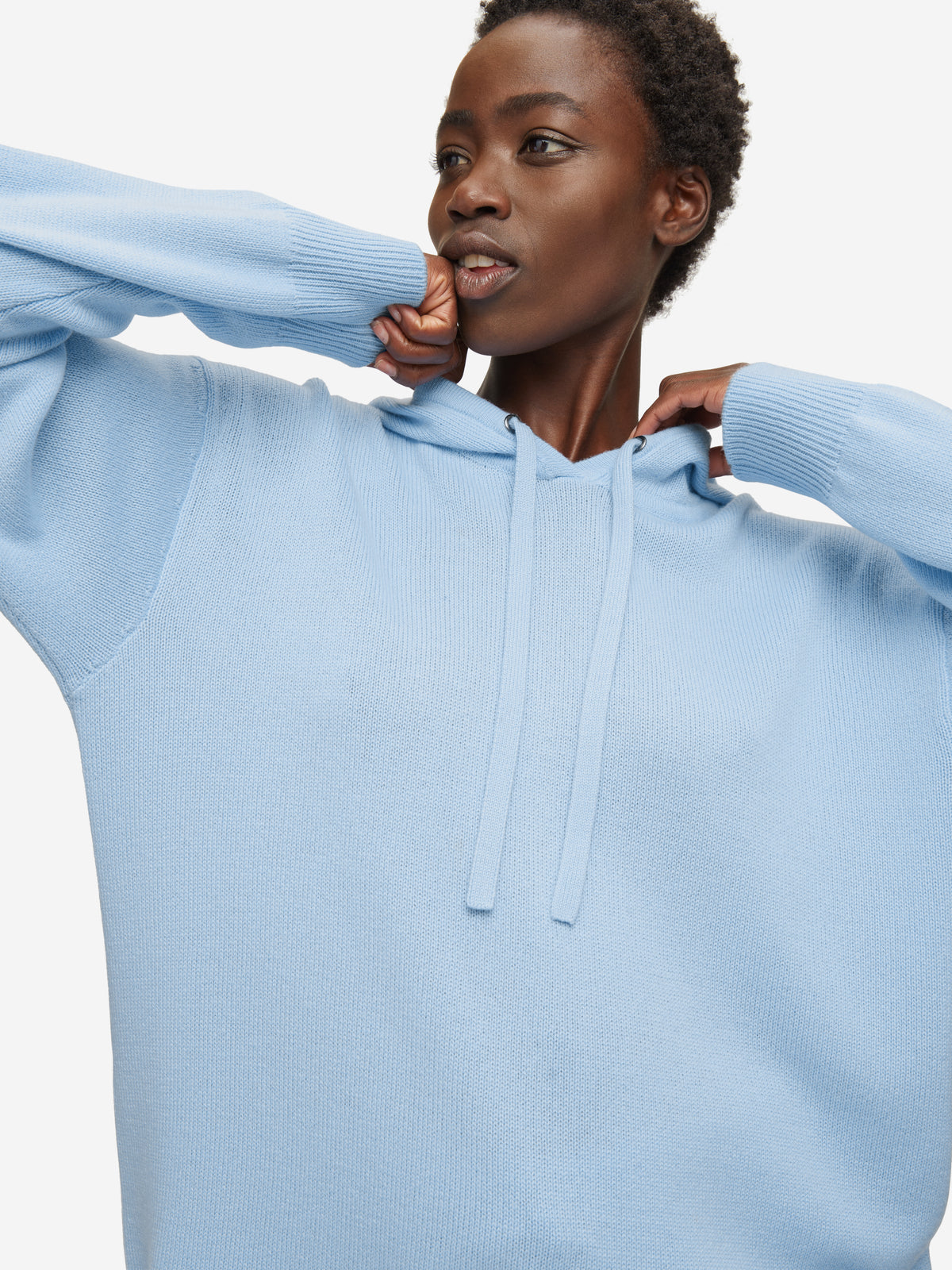 Women's Relaxed Pullover Hoodie Daphne Cashmere Sky
