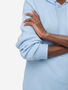 Women's Relaxed Pullover Hoodie Daphne Cashmere Sky