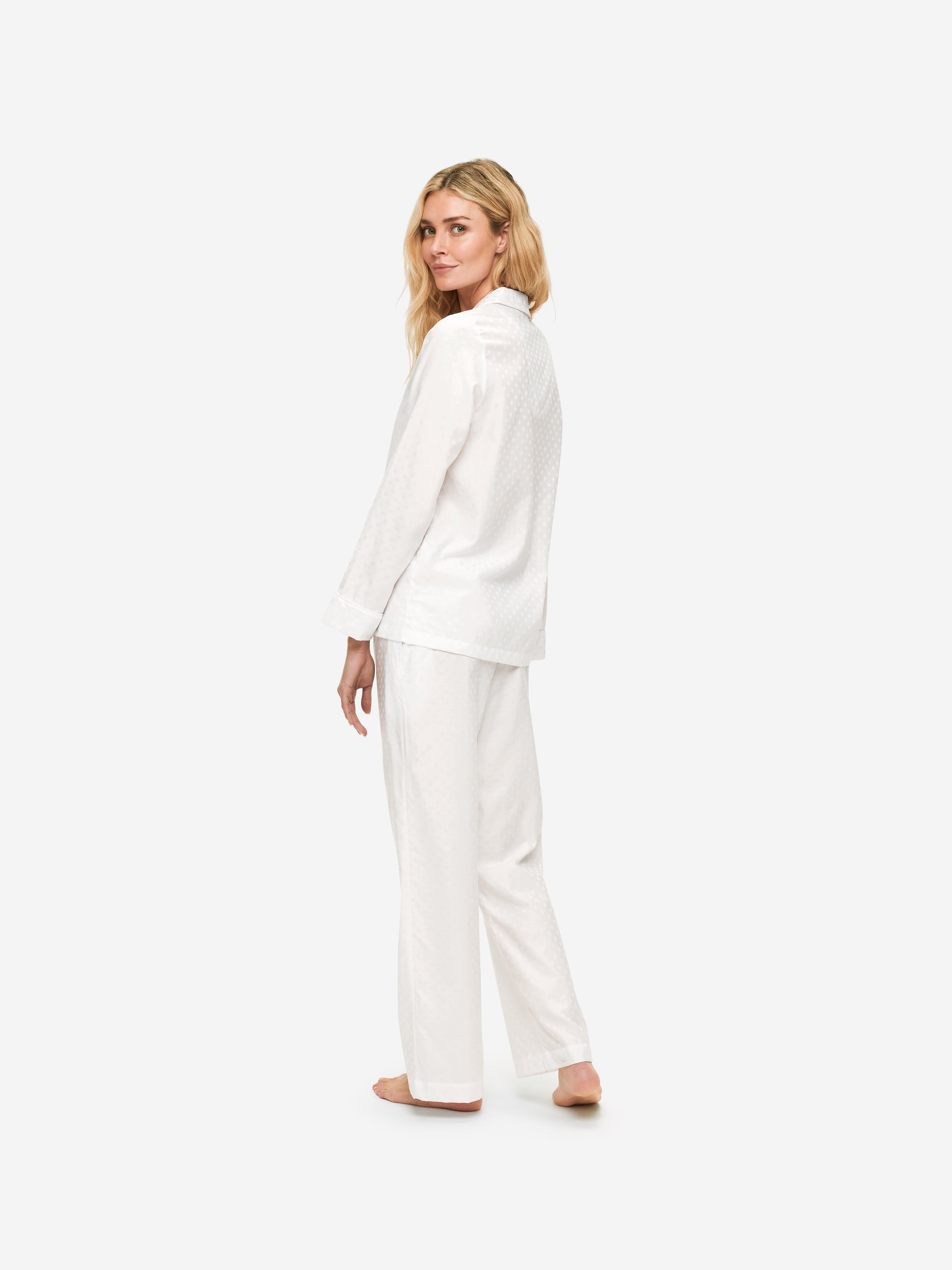 Women's Pyjamas Kate 7 Cotton Jacquard White