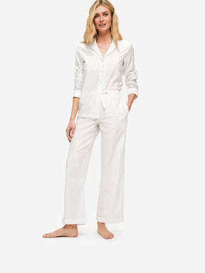 Women's Pyjamas Kate 7 Cotton Jacquard White