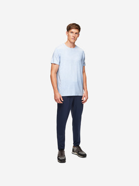 Men's T-Shirt Ethan Micro Modal Stretch Light Blue Marl