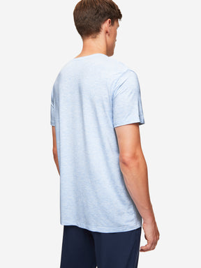 Men's T-Shirt Ethan Micro Modal Stretch Light Blue Marl