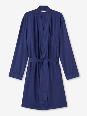 Men's Lounge Gown Lombard 6 Cotton Jacquard Navy