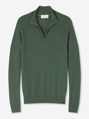 Men's Half-Zip Sweater Finley Cashmere Green