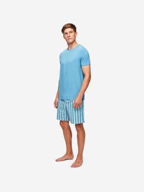 Men's Lounge Shorts Royal 219 Cotton Blue