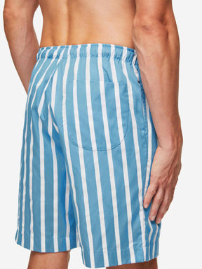 Men's Lounge Shorts Royal 219 Cotton Blue