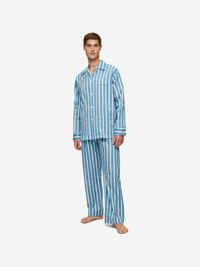 Men's Classic Fit Pyjamas Royal 219 Cotton Blue