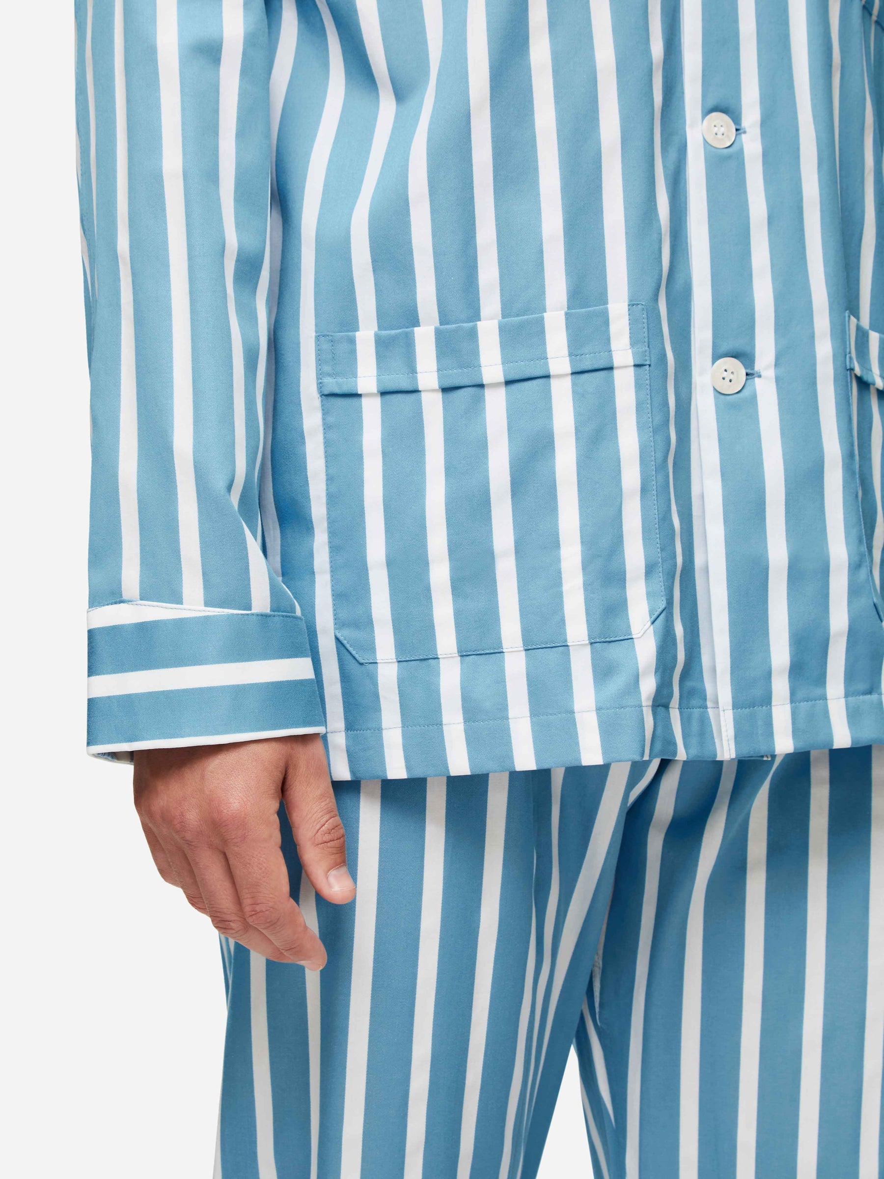 Men's Classic Fit Pyjamas Royal 219 Cotton Blue