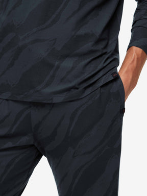 Men's Track Pants London 8 Micro Modal Black