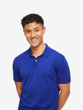 Men's Polo Shirt Jacob Sea Island Cotton Blue