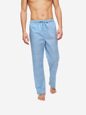 Men's Lounge Trousers Nelson 87 Cotton Batiste Blue