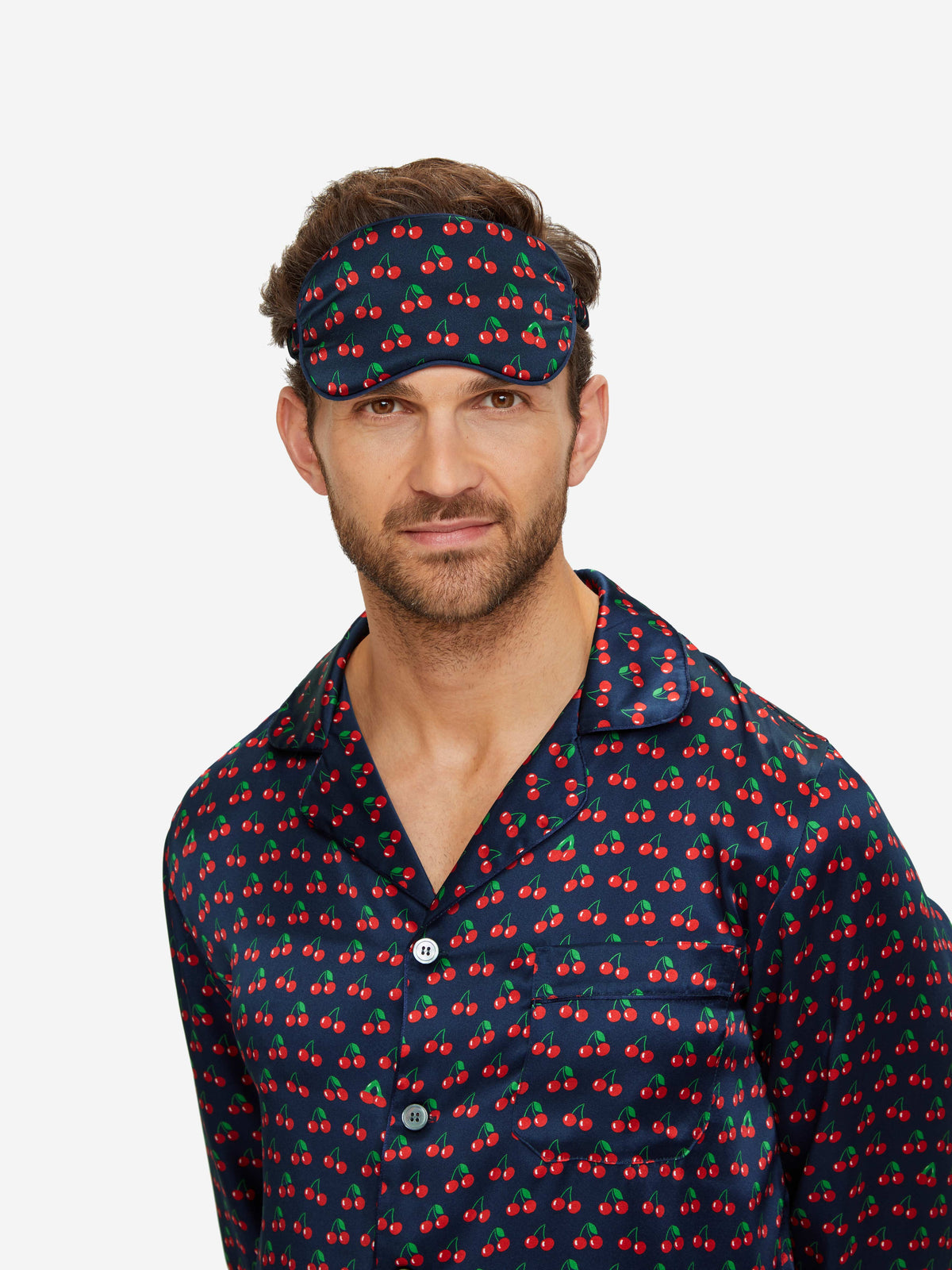 Eye Mask Brindisi 77 Silk Satin Navy