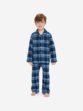 Kids' Pyjamas Kelburn 22 Brushed Cotton Navy