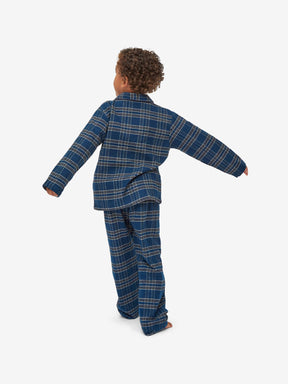 Kids' Pyjamas Kelburn 30 Brushed Cotton Navy
