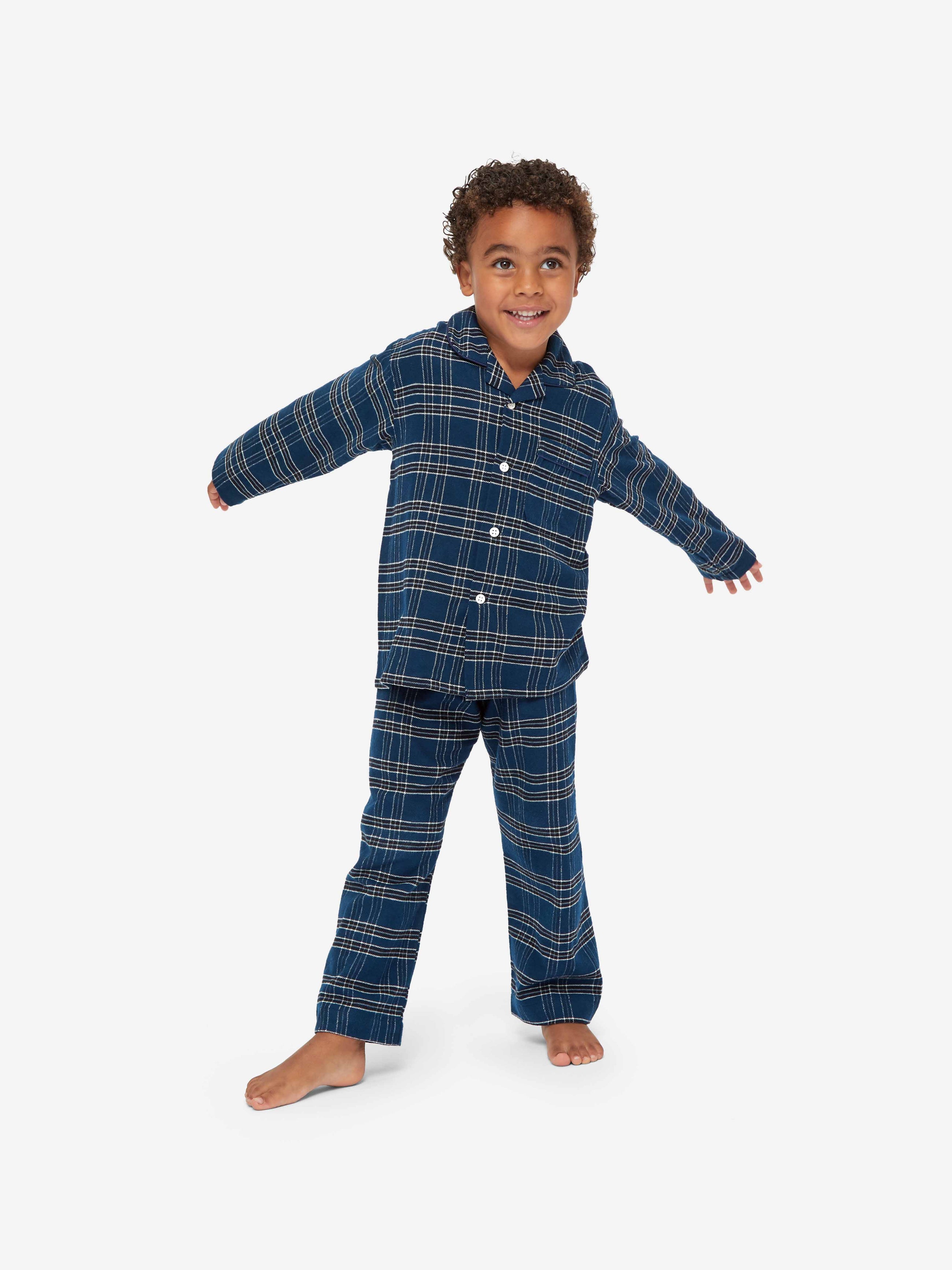 Kids' Pyjamas Kelburn 30 Brushed Cotton Navy