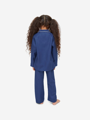 Kids' Pyjamas Cotton Jacquard Navy Rose Star Pattern