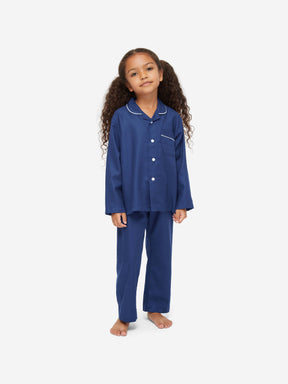 Kids' Pyjamas Cotton Jacquard Navy Rose Star Pattern