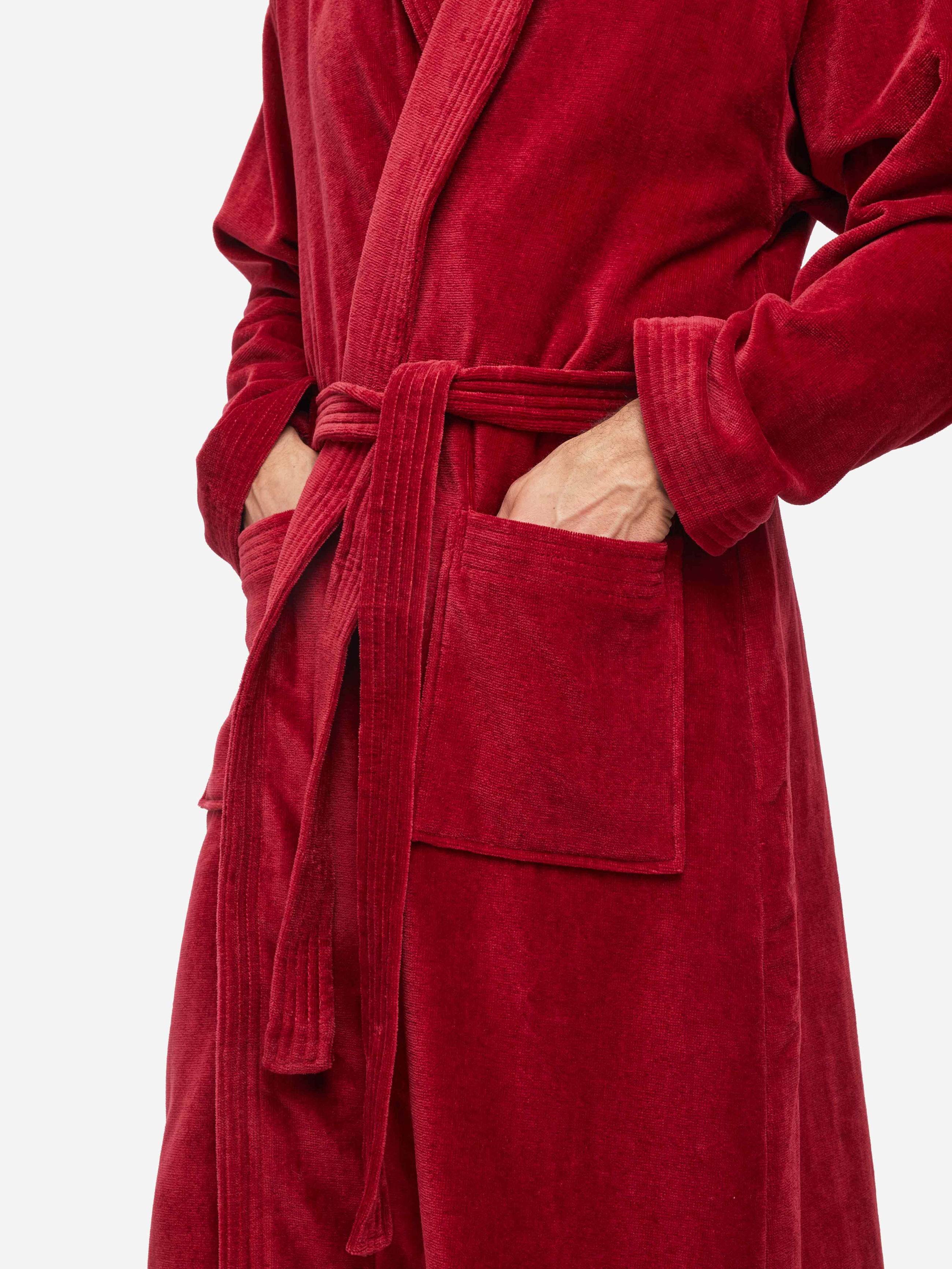 Towelling Men\'s Velour Rose Derek Robes | Men\'s Cotton Bathrobes Luxury |