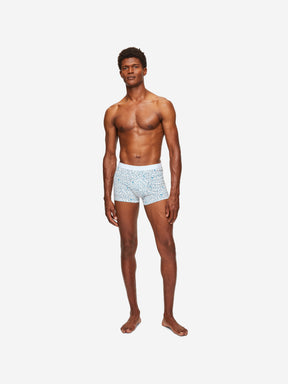 Men's Boxer Briefs Birds Pima Cotton Stretch White