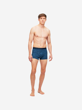Men's Boxer Briefs Geometric Pima Cotton Stretch Navy
