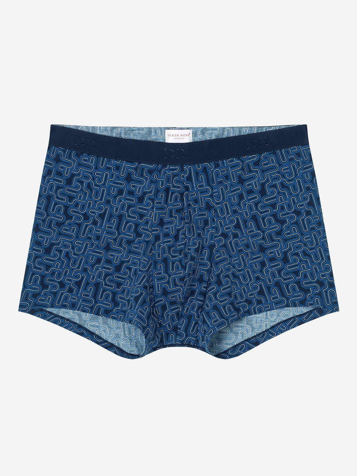 Men's Boxer Briefs Geometric Pima Cotton Stretch Navy